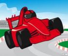 Kırmızı F1 yarış arabası